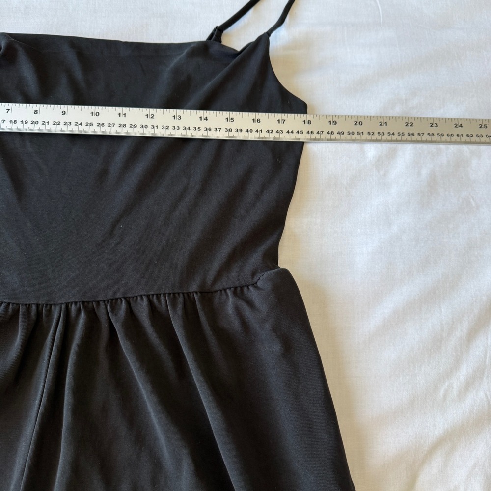 Black Tape Cami Romper Black Large Jersey‎ Knit Athleisure Preppy Twee Summer - Picture 8 of 13